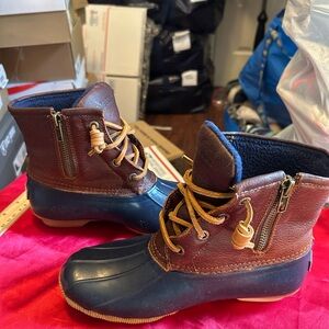 Sperry Brown and Blue Winter Boots